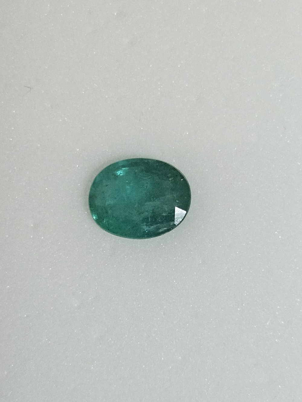 Certified 3.03 Teal Oval Emerald Gemstone